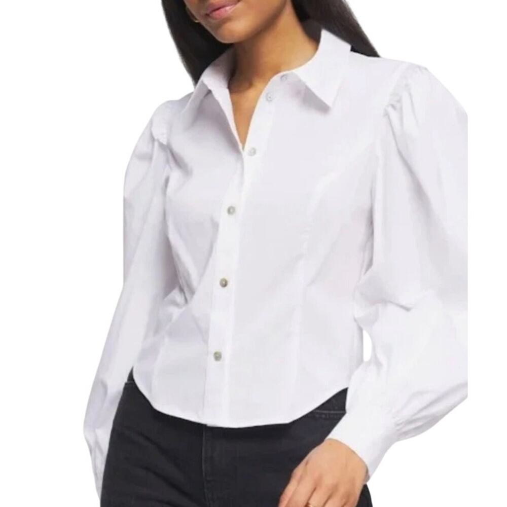 $218 Sold Out Bailey 44 Taraji Long Sleeve Top in White S NWT